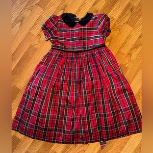 Vintage Luli & Me Red Plaid Kids Formal Dress
